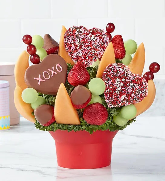 I Heart You Fruit Arrangement